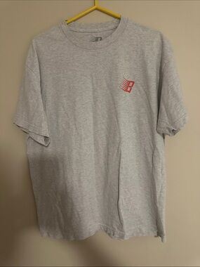 Bronze 56k B logo tee shirt grey